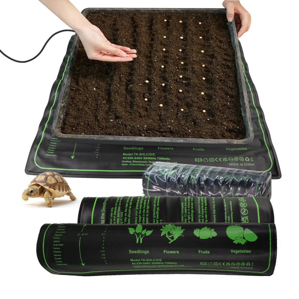 Garden Seedling Heating Mat PVC Waterproof Plants Seed Propagation Clone Starter Warmth Pad for Nursery Growth