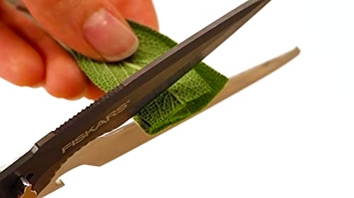 Fiskars Cuts + More Multi-tool Scissors, Includes Protective Case With Scissor Sharpener, Length: 23 cm, Titanium Coating, Stainless Steel Blade/Plastic Handles, Black/Orange, 1000809