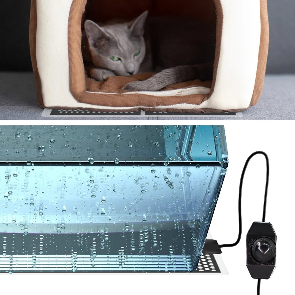 5-20W Garden Seedlings Heating Pad with Adjustment Temperature Farm Reptile Heat Mat for Tortoise Snakes Lizard Warm Equipment