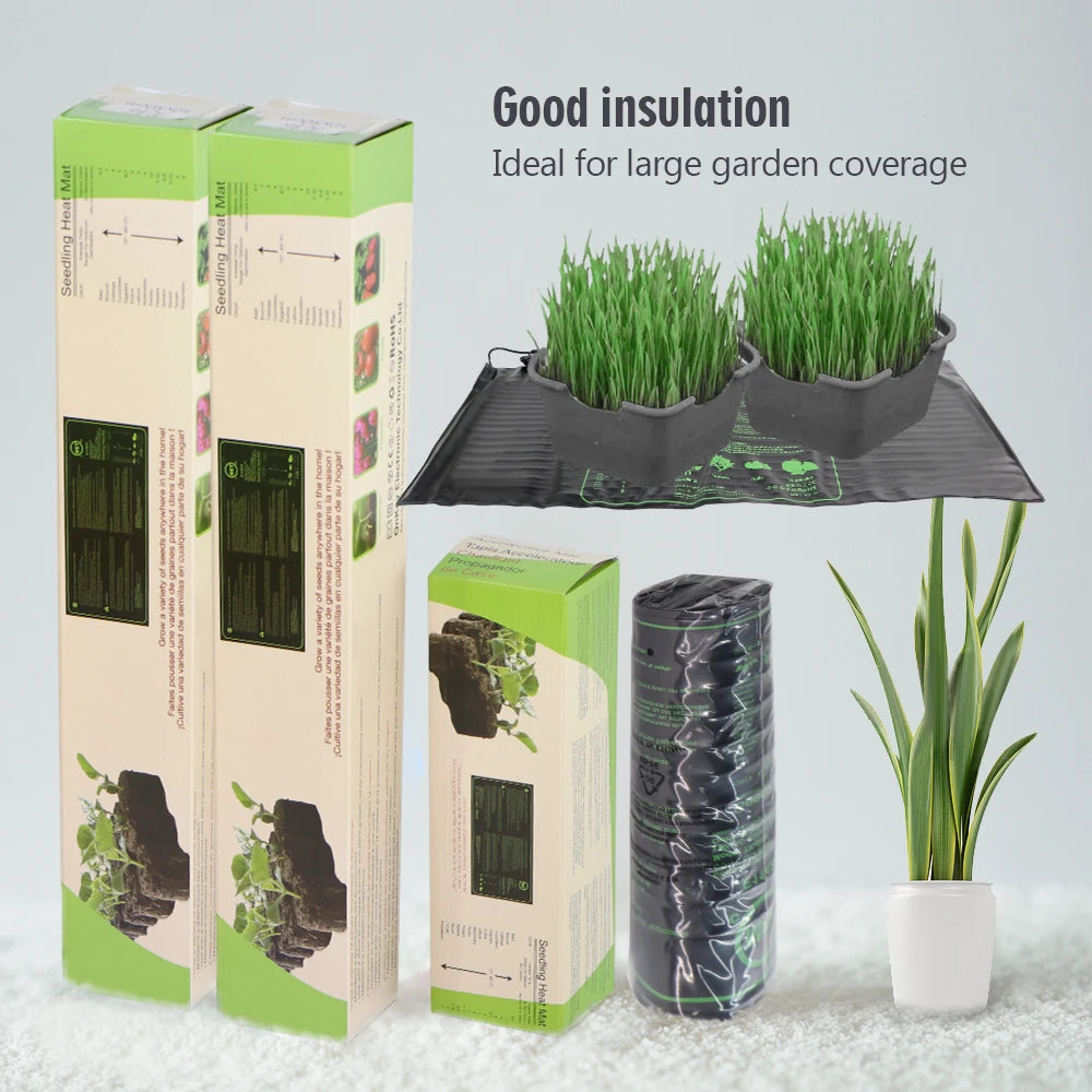 Garden Seedling Heating Mat PVC Waterproof Plants Seed Propagation Clone Starter Warmth Pad for Nursery Growth