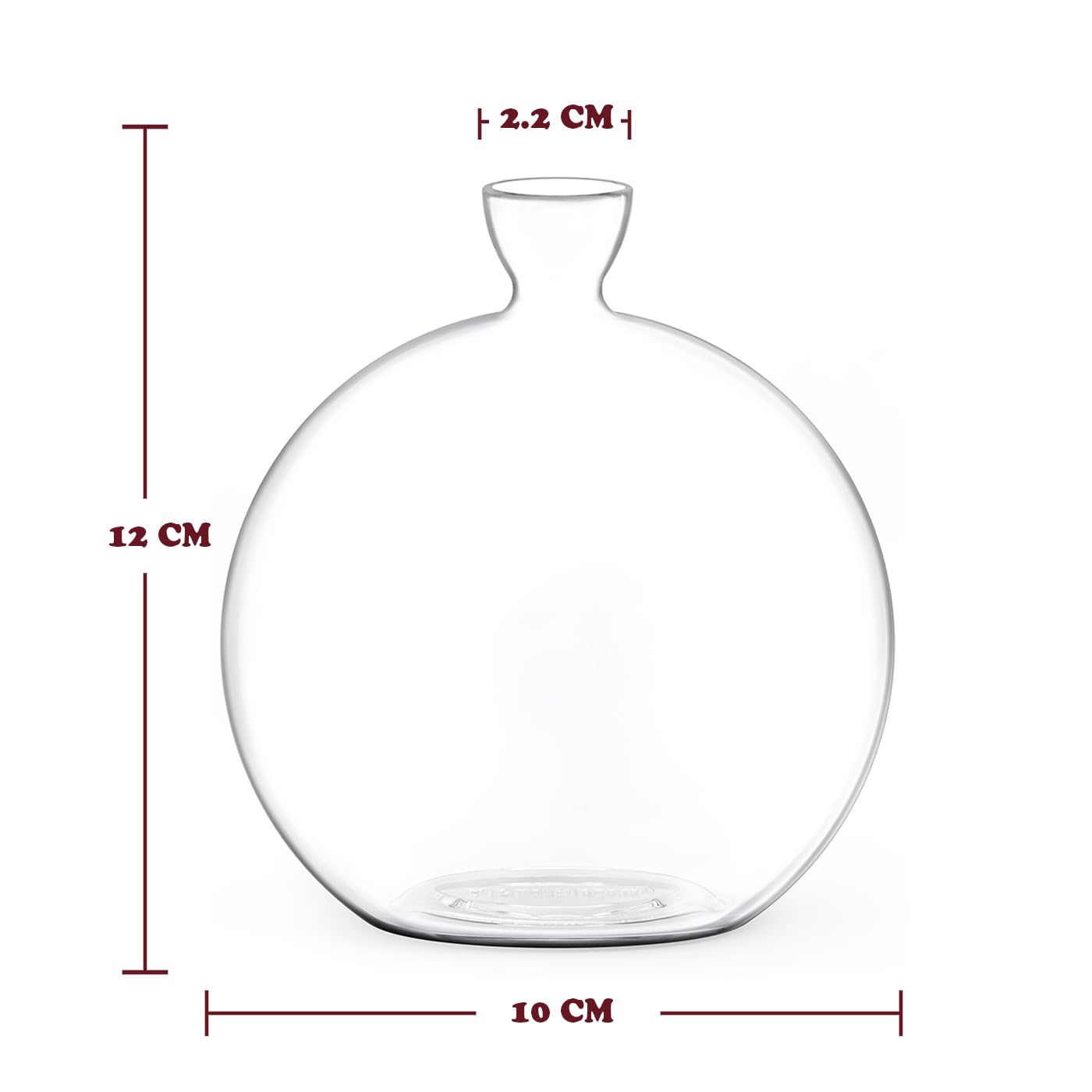 Vase for Acorn, Hand-Blown Clear Glass Vases for Acorns, Gift for Plant Lovers