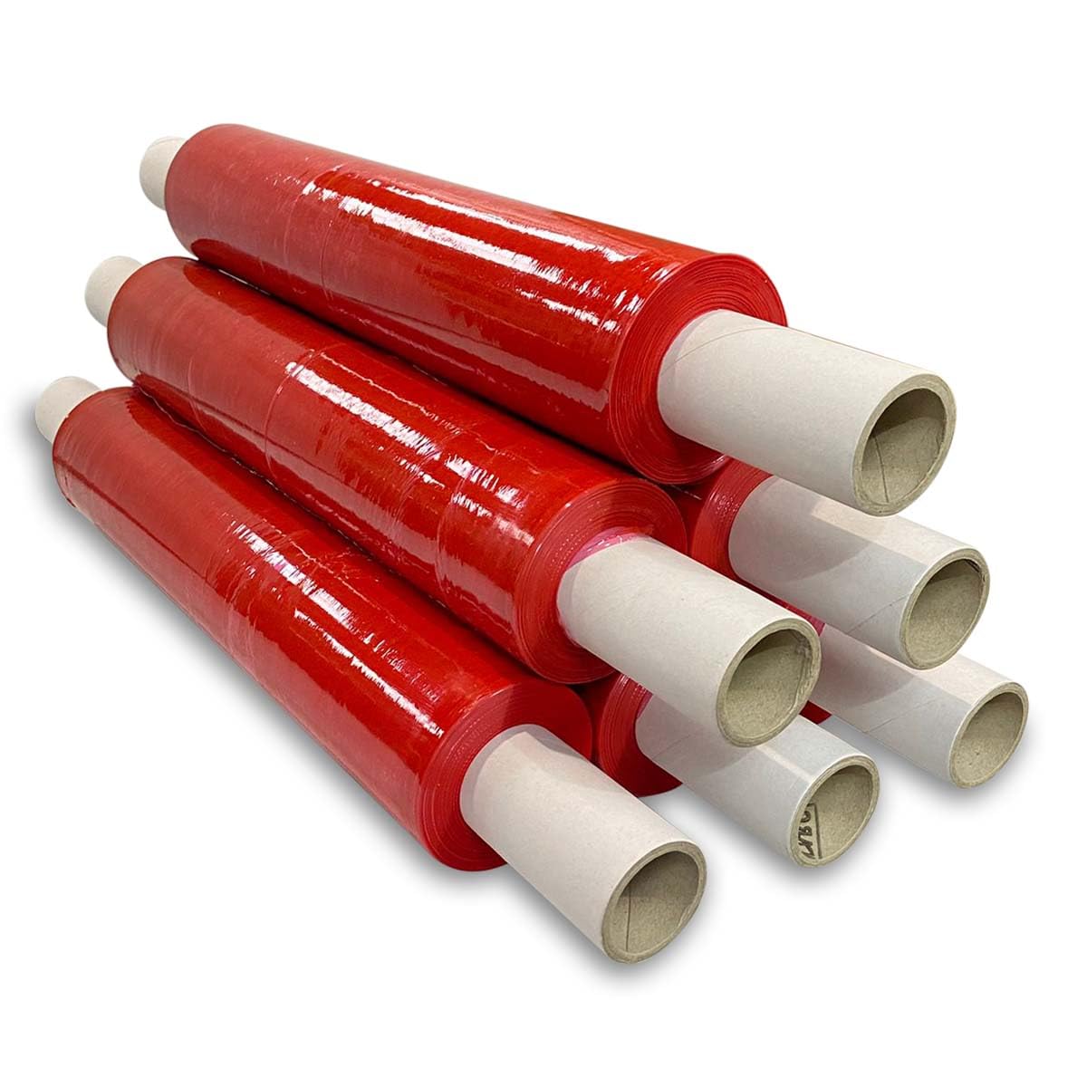JeeJaan® 6 Rolls Clear Mini Handy Shrink Wrap 100mm x 150m 17mu - Extended Core Self-Adhering Pallet Stretch Wrapper - Heavy Duty Plastic Wrap for Moving House Furniture Wrapping Film