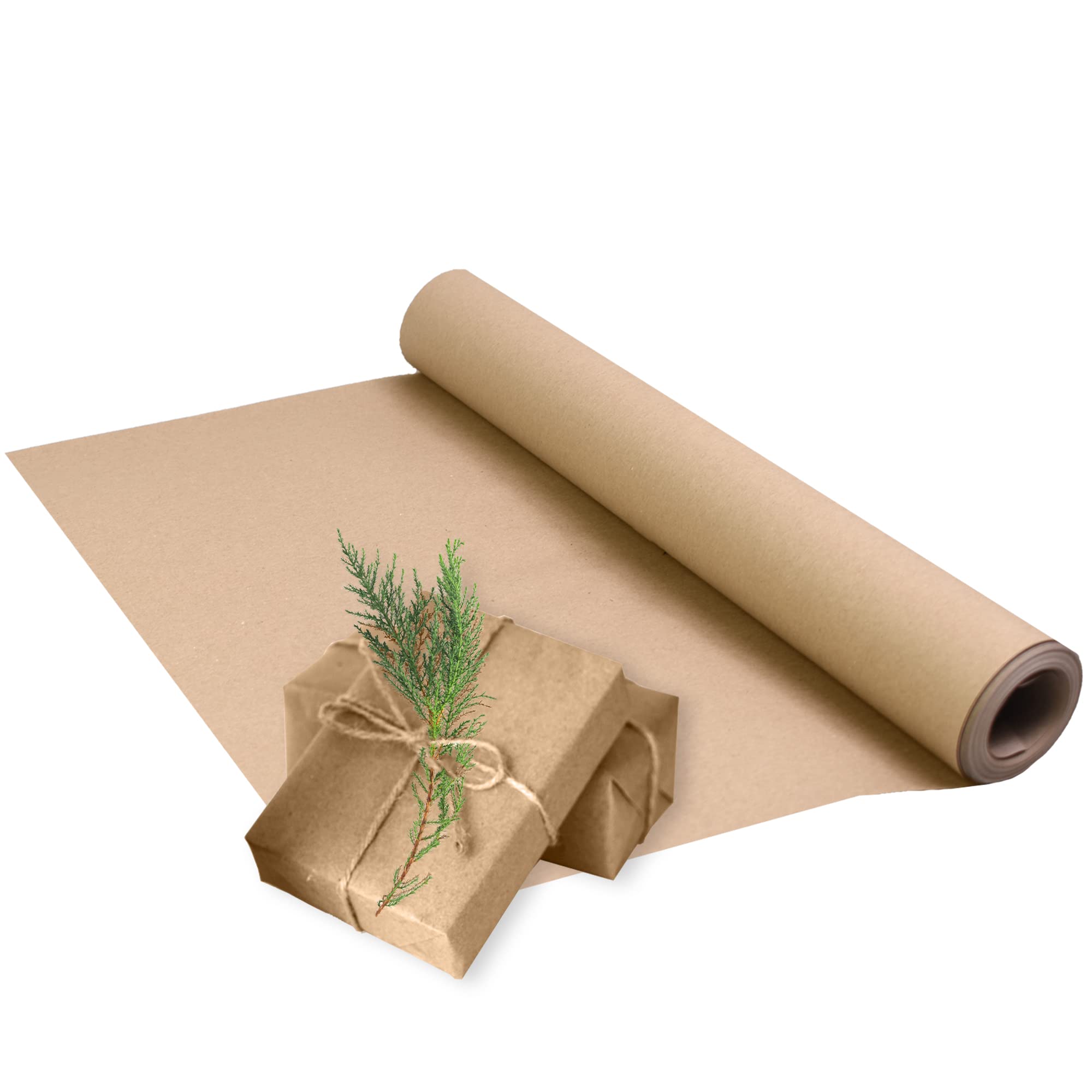 Triplast Brown ECO Kraft Paper (400mm x 30m) - Eco-Conscious & Recyclable - Multipurpose Wrapping Paper Roll with a Premium & Rustic Finish - Ideal for Gift Wrapping, Parcel Packing, Arts & Craft