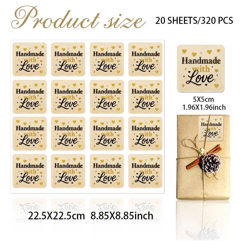 320 Pcs Green Live Plants Stickers, 5 CM Please Handle with Love Stickers Fragile Thank You Shipping Labels Round Self-Adhesive Lables for Garden Plants Landscaping Containers