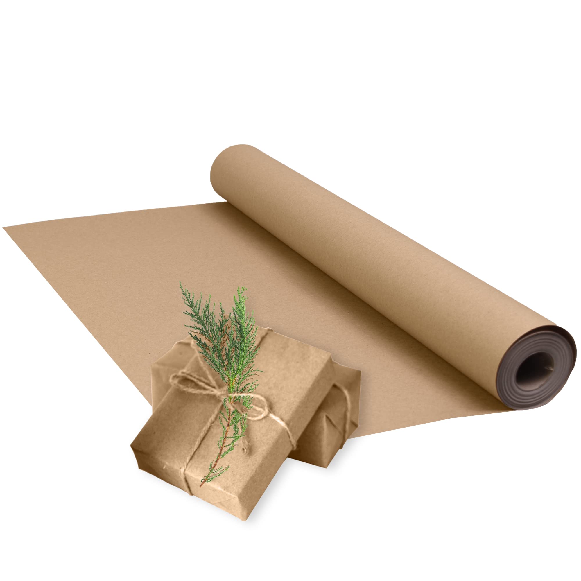 Triplast Brown ECO Kraft Paper (400mm x 30m) - Eco-Conscious & Recyclable - Multipurpose Wrapping Paper Roll with a Premium & Rustic Finish - Ideal for Gift Wrapping, Parcel Packing, Arts & Craft