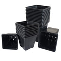 Elixir Gardens | Square Plant Pot Recycled Plastic Re-useable Plant Pots | 7cm, 1/4L / 9cm, 3/4L / 11cm, 1L Available | 11cm / 1L x 40