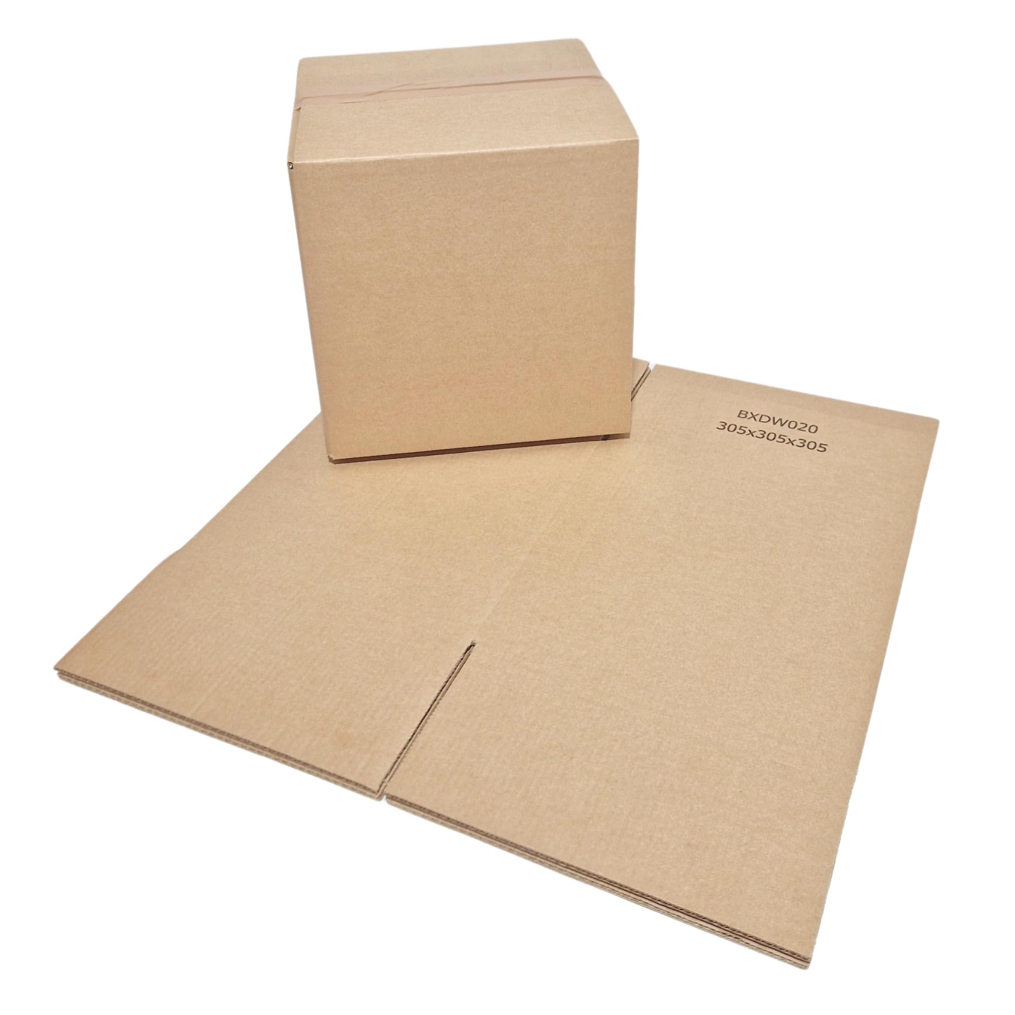 W.E. Roberts Strong Double Wall Cardboard Boxes (Pack of 15) - Boxes for posting, Boxes for moving house, Packing boxes, Postal Shipping Boxes (305mm x 229mm x 229mm (12 x 9 x 9"))