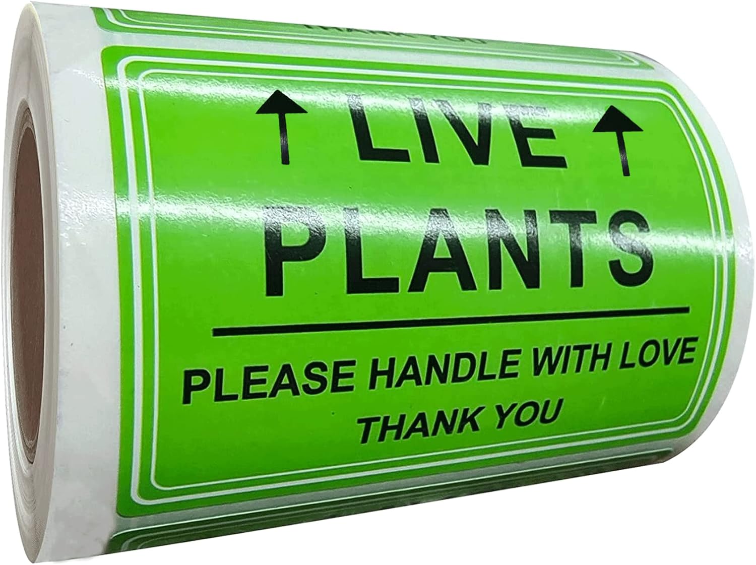 Green Live Plants Stickers for Shipping 2x3 inch Please Handle with Love Stickers Fragile Shipping Labels for Warehouse Pallet Garden Centers,Landscaping,Nurseries 250pcs Live Plants Sticker per roll