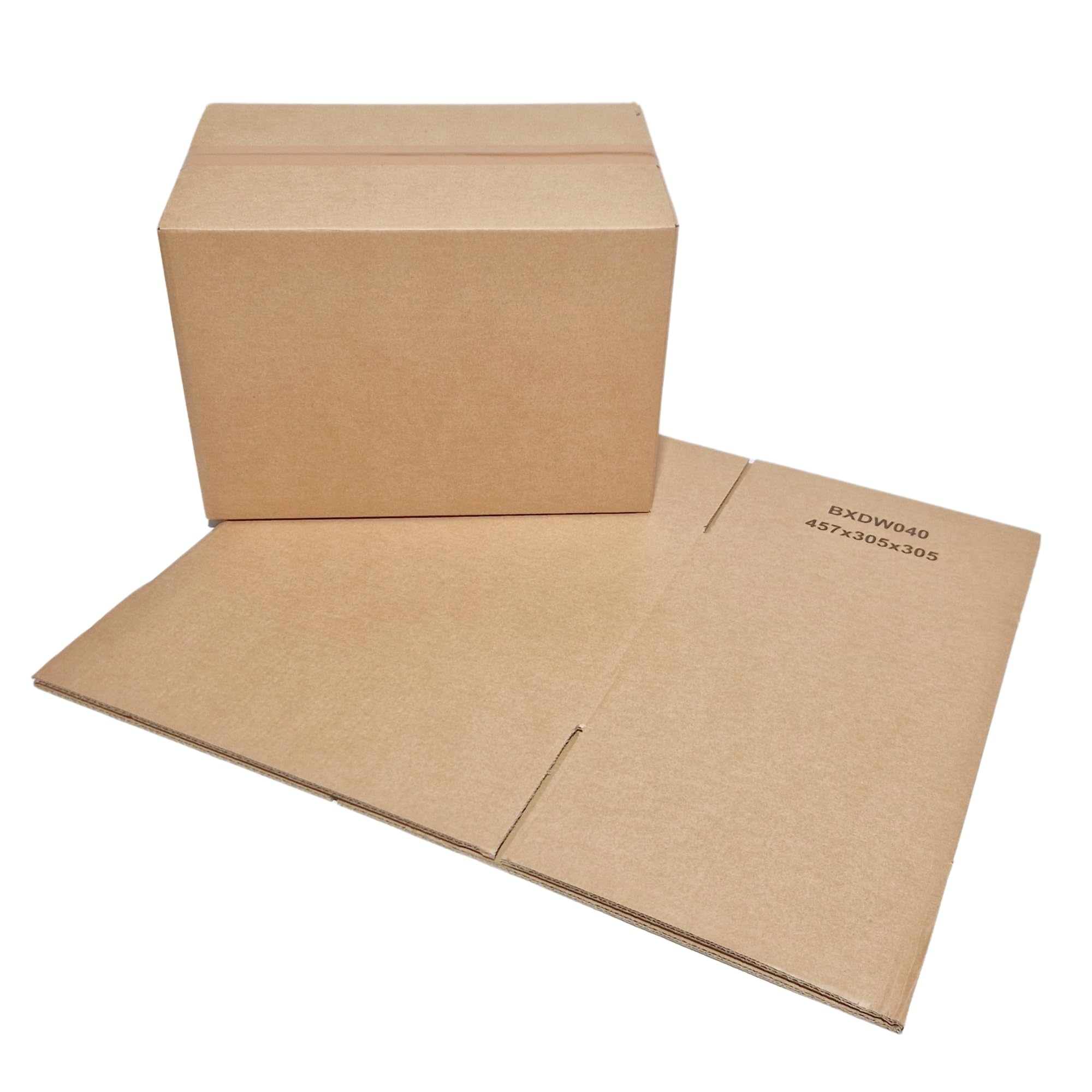 W.E. Roberts Strong Double Wall Cardboard Boxes (Pack of 15) - Boxes for posting, Boxes for moving house, Packing boxes, Postal Shipping Boxes (305mm x 229mm x 229mm (12 x 9 x 9"))