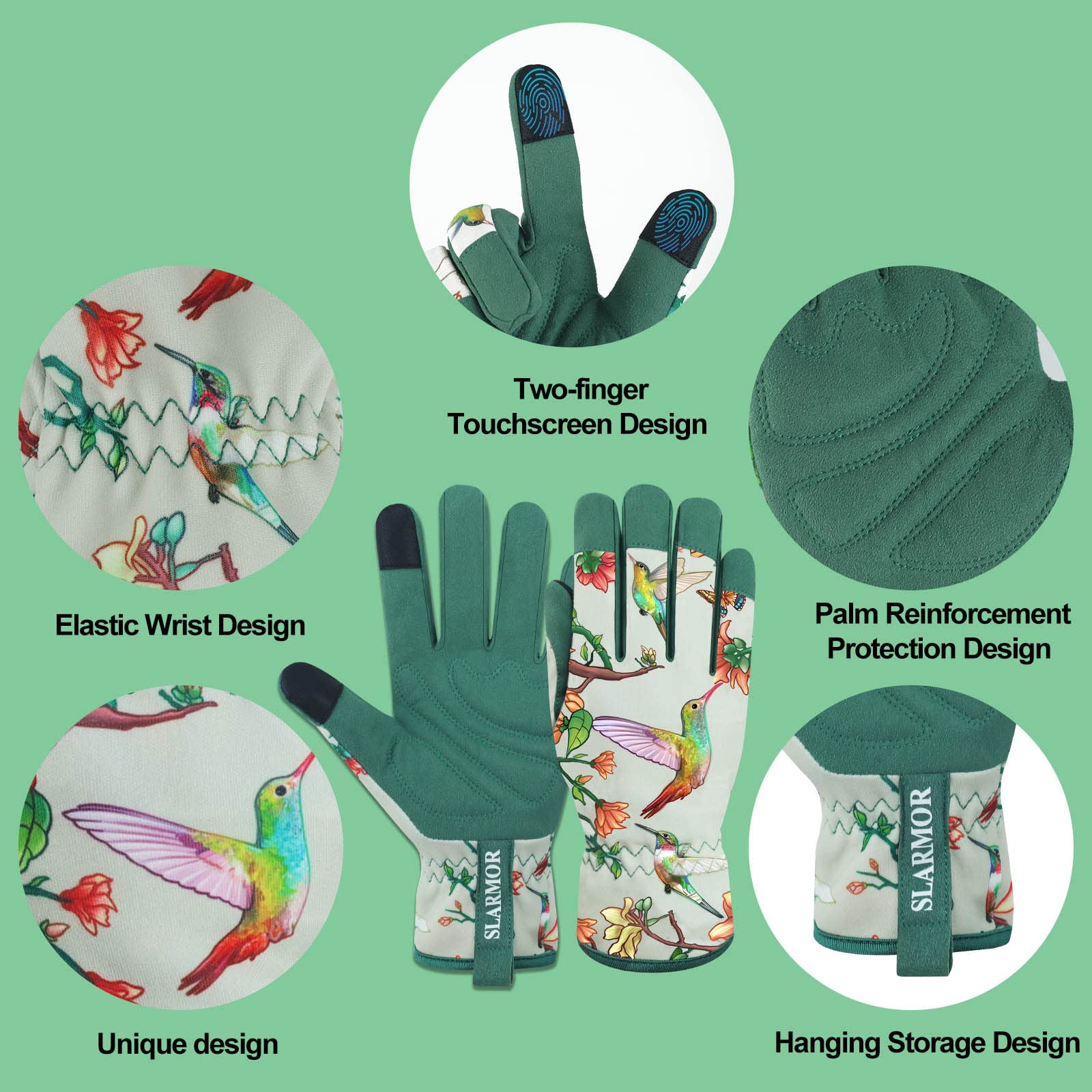 Women's-Gardening-Gloves Thoughtful Gardening-Gifts-for-Women, Microfiber Material With Touchscreen Function, Ideal For Garden Work, Cleaning, Camping & Landscaping