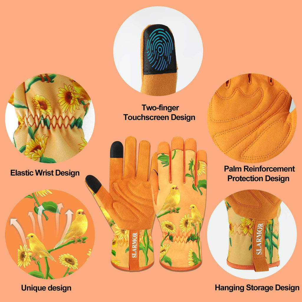 Women's-Gardening-Gloves Thoughtful Gardening-Gifts-for-Women, Microfiber Material With Touchscreen Function, Ideal For Garden Work, Cleaning, Camping & Landscaping