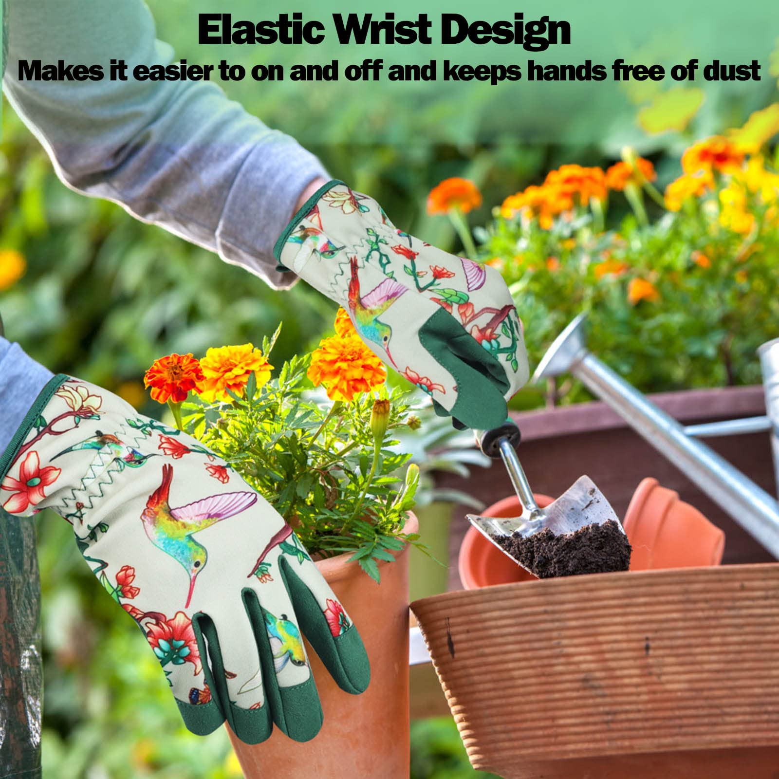 Women's-Gardening-Gloves Thoughtful Gardening-Gifts-for-Women, Microfiber Material With Touchscreen Function, Ideal For Garden Work, Cleaning, Camping & Landscaping