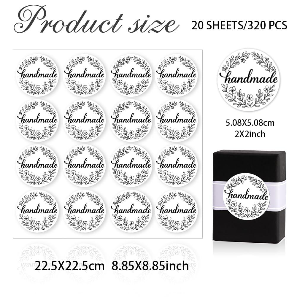 320 Pcs Green Live Plants Stickers, 5 CM Please Handle with Love Stickers Fragile Thank You Shipping Labels Round Self-Adhesive Lables for Garden Plants Landscaping Containers