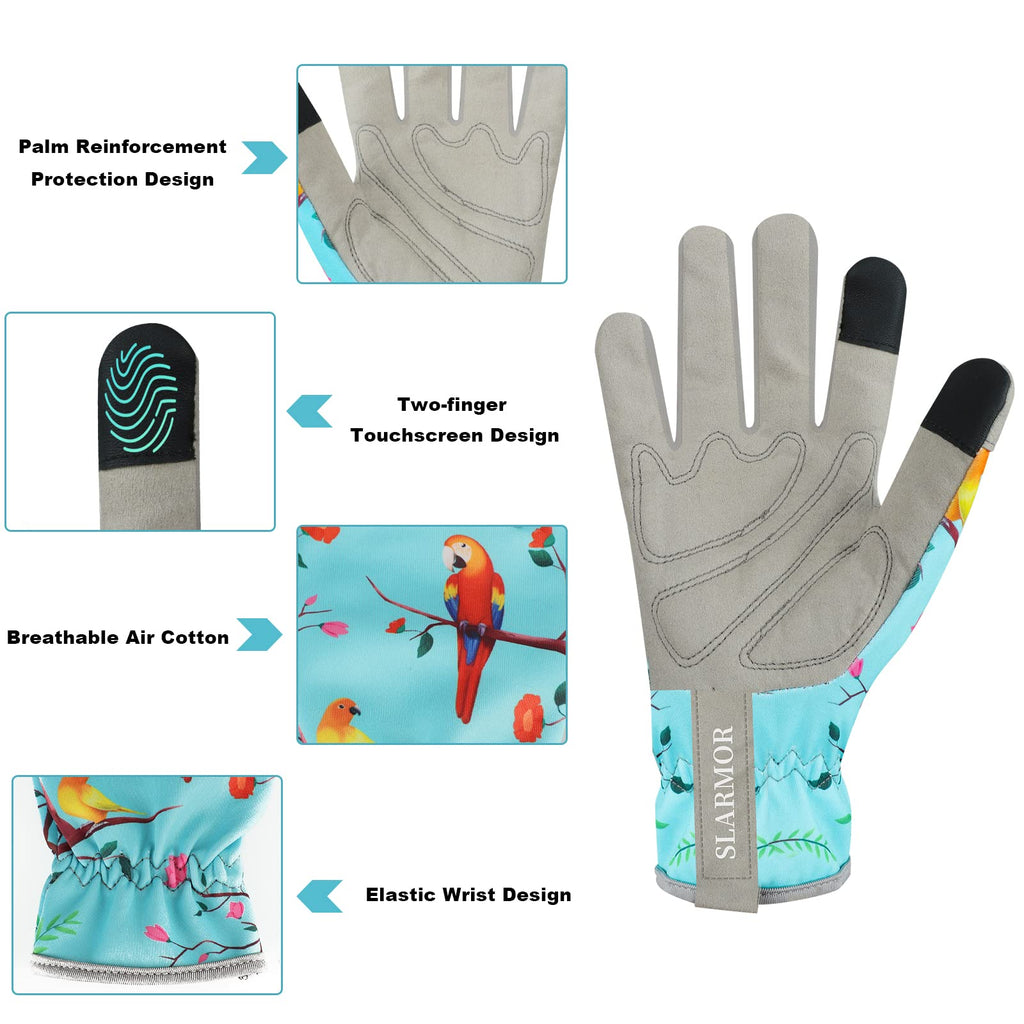 Women's-Gardening-Gloves Thoughtful Gardening-Gifts-for-Women, Microfiber Material With Touchscreen Function, Ideal For Garden Work, Cleaning, Camping & Landscaping