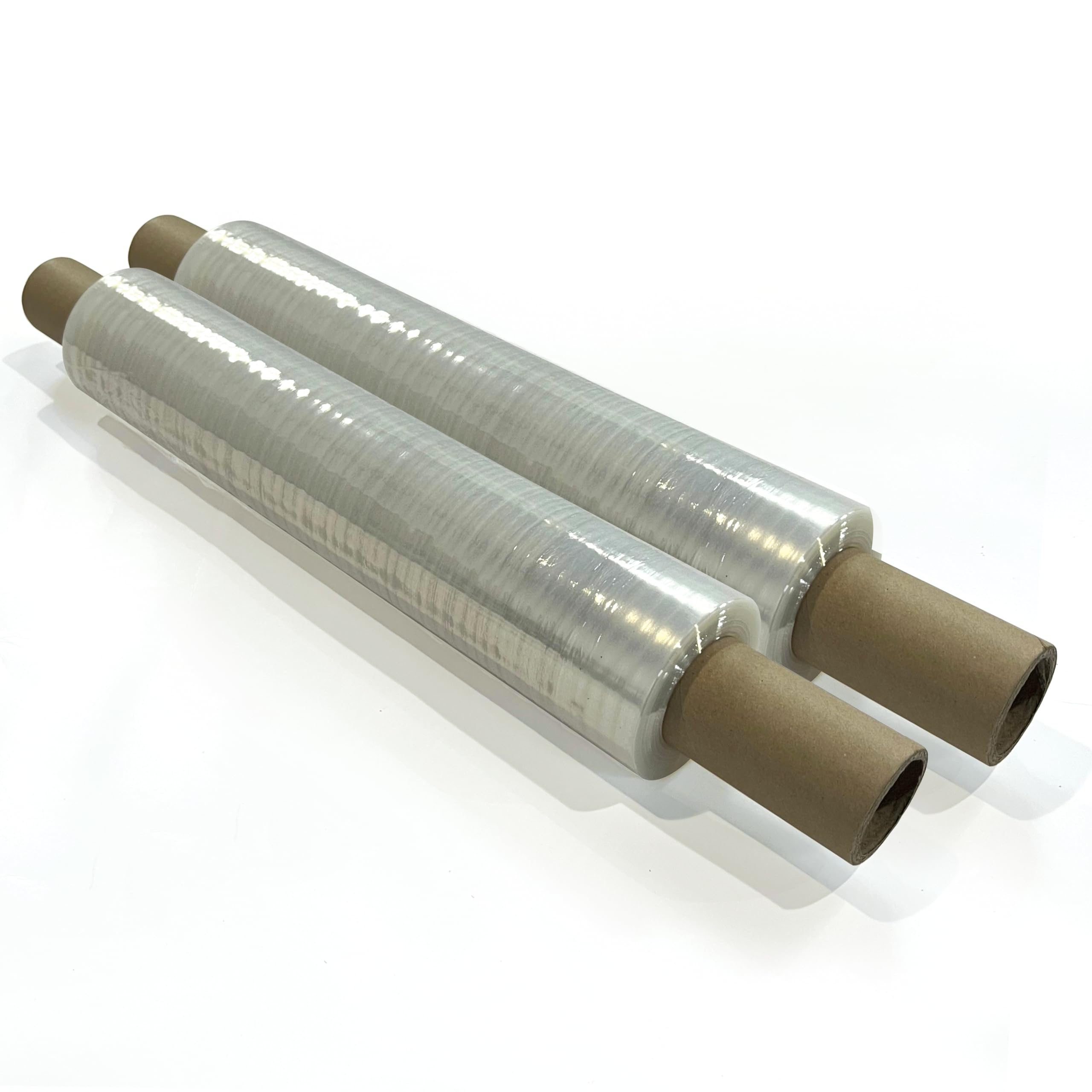 JeeJaan® 6 Rolls Clear Mini Handy Shrink Wrap 100mm x 150m 17mu - Extended Core Self-Adhering Pallet Stretch Wrapper - Heavy Duty Plastic Wrap for Moving House Furniture Wrapping Film