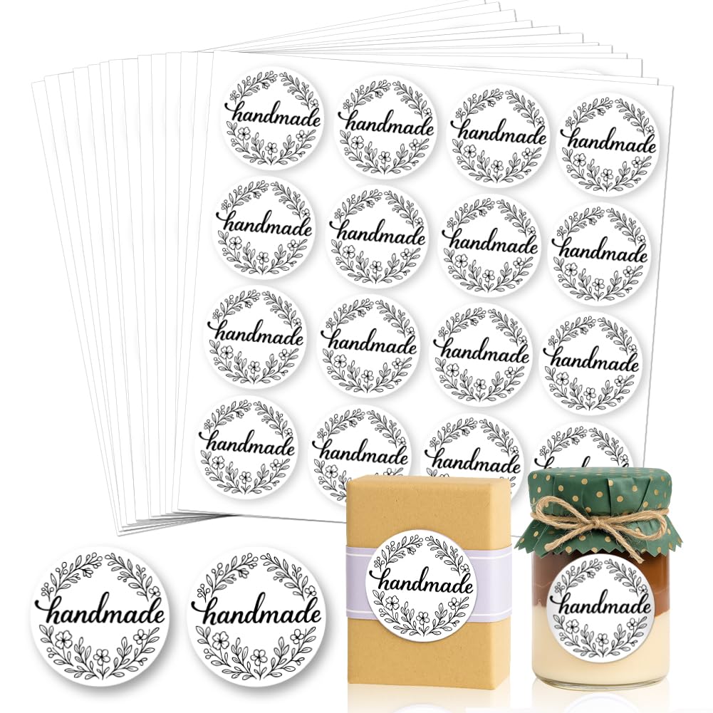 320 Pcs Green Live Plants Stickers, 5 CM Please Handle with Love Stickers Fragile Thank You Shipping Labels Round Self-Adhesive Lables for Garden Plants Landscaping Containers