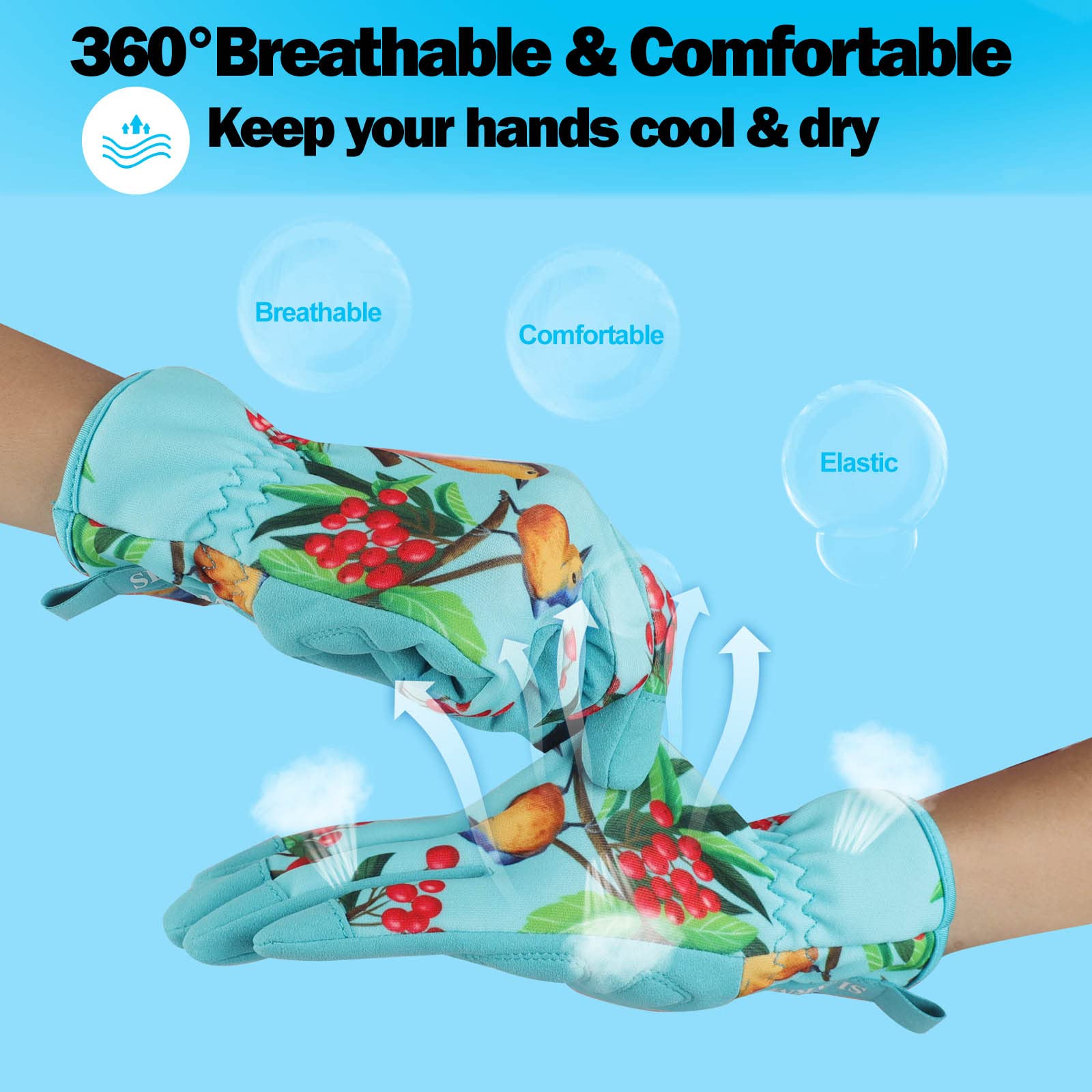 Women's-Gardening-Gloves Thoughtful Gardening-Gifts-for-Women, Microfiber Material With Touchscreen Function, Ideal For Garden Work, Cleaning, Camping & Landscaping