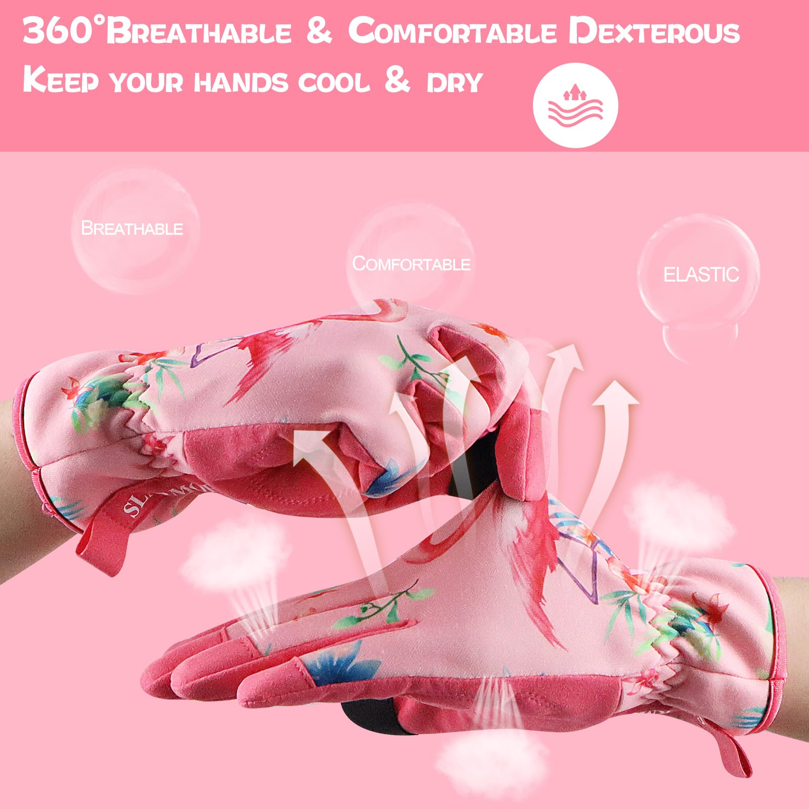 Women's-Gardening-Gloves Thoughtful Gardening-Gifts-for-Women, Microfiber Material With Touchscreen Function, Ideal For Garden Work, Cleaning, Camping & Landscaping