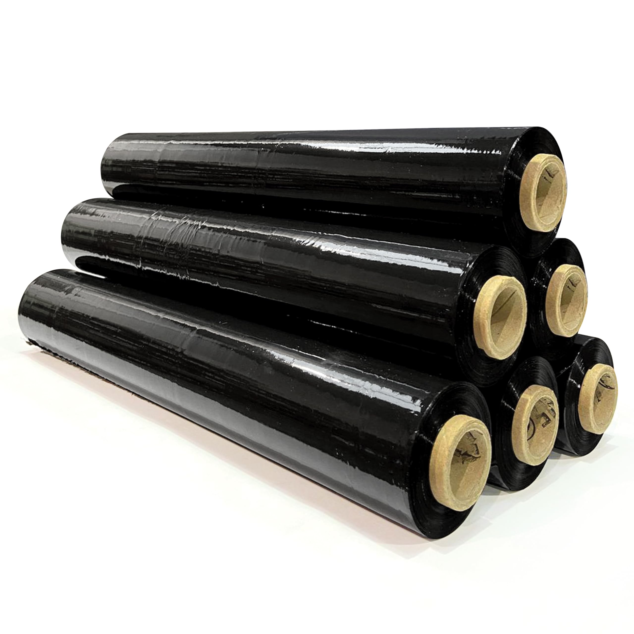 JeeJaan® 6 Rolls Clear Mini Handy Shrink Wrap 100mm x 150m 17mu - Extended Core Self-Adhering Pallet Stretch Wrapper - Heavy Duty Plastic Wrap for Moving House Furniture Wrapping Film