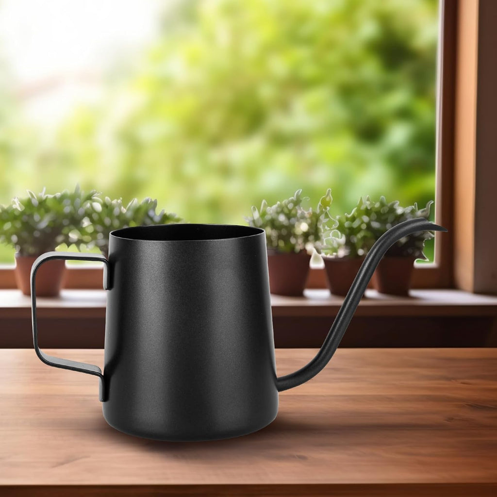 250 ml Black Watering Can, Small Indoor Plants, Mini Watering Can, Stainless Steel Long Spout Watering Can, Garden Watering Can for Indoor Plants, Succulents