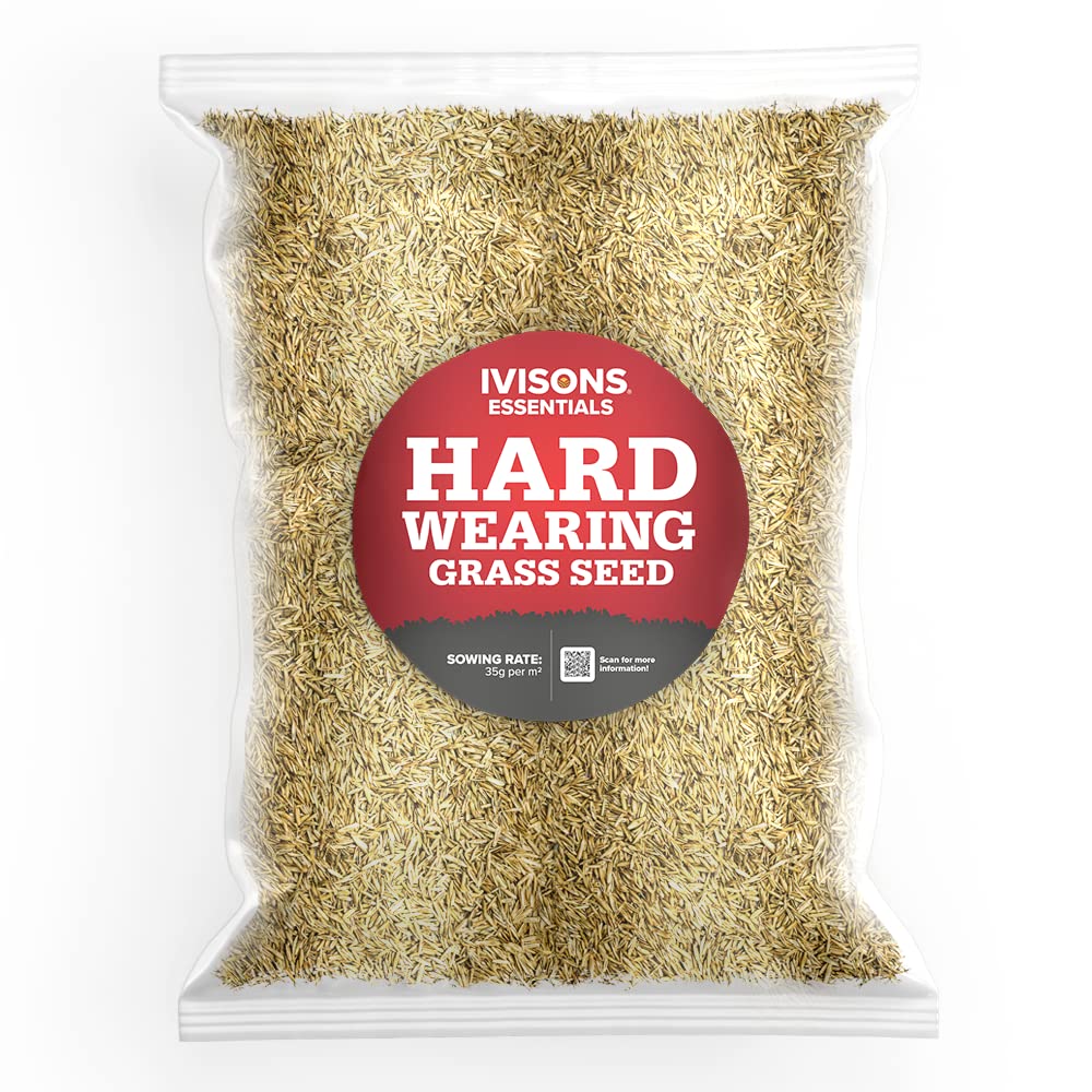 Grassias Premium Hard Wearing Grass Seed – 5KG Premium Quality Lawn Seed for Overseeding & New Lawns – Pet Friendly - Perfect Grass Seeds for UK Lawns - Defra Approved Lawn Seeds