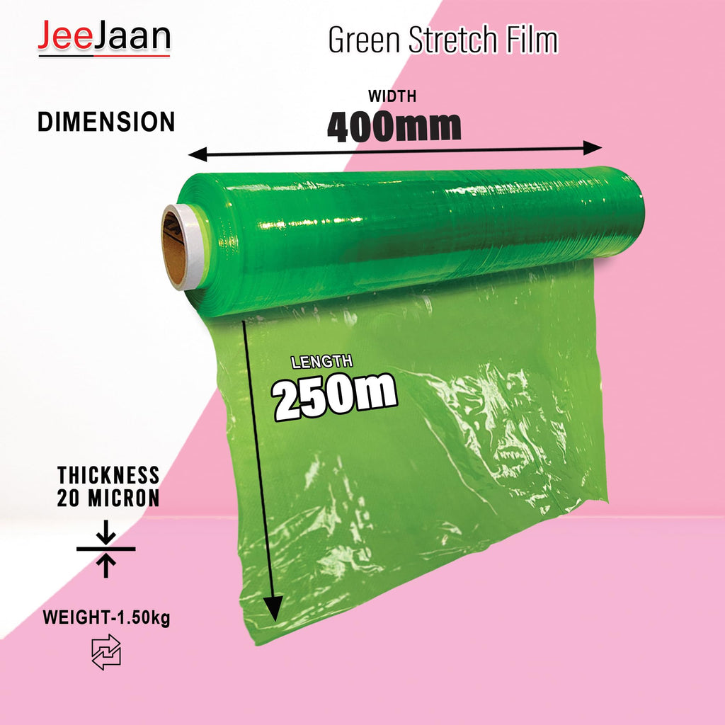 JeeJaan® 6 Rolls Clear Mini Handy Shrink Wrap 100mm x 150m 17mu - Extended Core Self-Adhering Pallet Stretch Wrapper - Heavy Duty Plastic Wrap for Moving House Furniture Wrapping Film