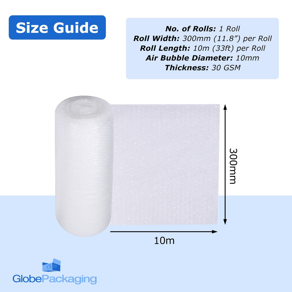Globe Packaging 500mm x 50m Green Biodegradable Bubble Wrap Roll with Small Air Bubbles - Cushioning & Protection Packaging for Moving House, Ecommerce and Storage
