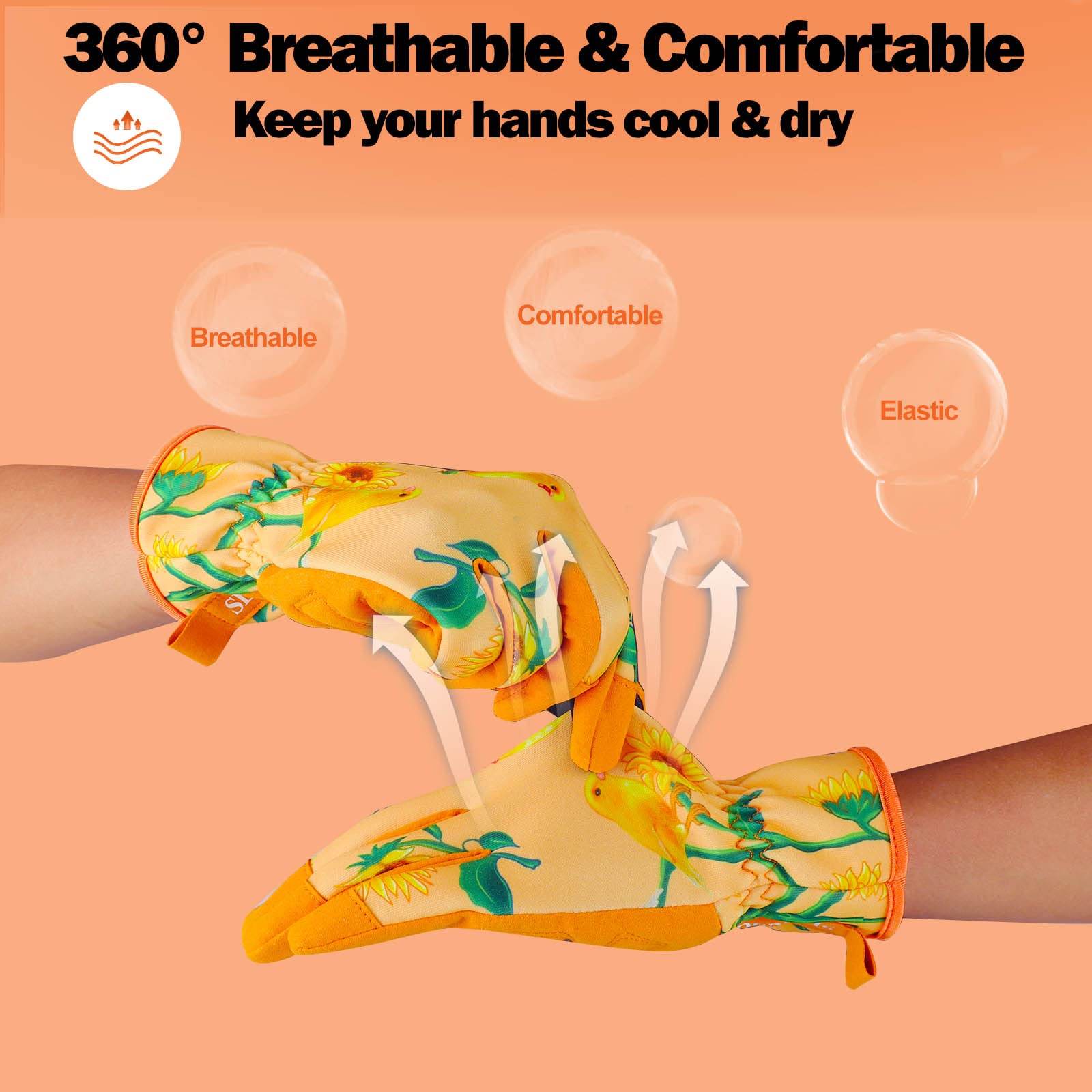 Women's-Gardening-Gloves Thoughtful Gardening-Gifts-for-Women, Microfiber Material With Touchscreen Function, Ideal For Garden Work, Cleaning, Camping & Landscaping