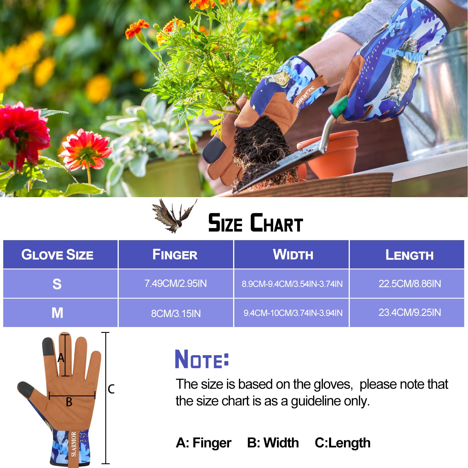 Women's-Gardening-Gloves Thoughtful Gardening-Gifts-for-Women, Microfiber Material With Touchscreen Function, Ideal For Garden Work, Cleaning, Camping & Landscaping