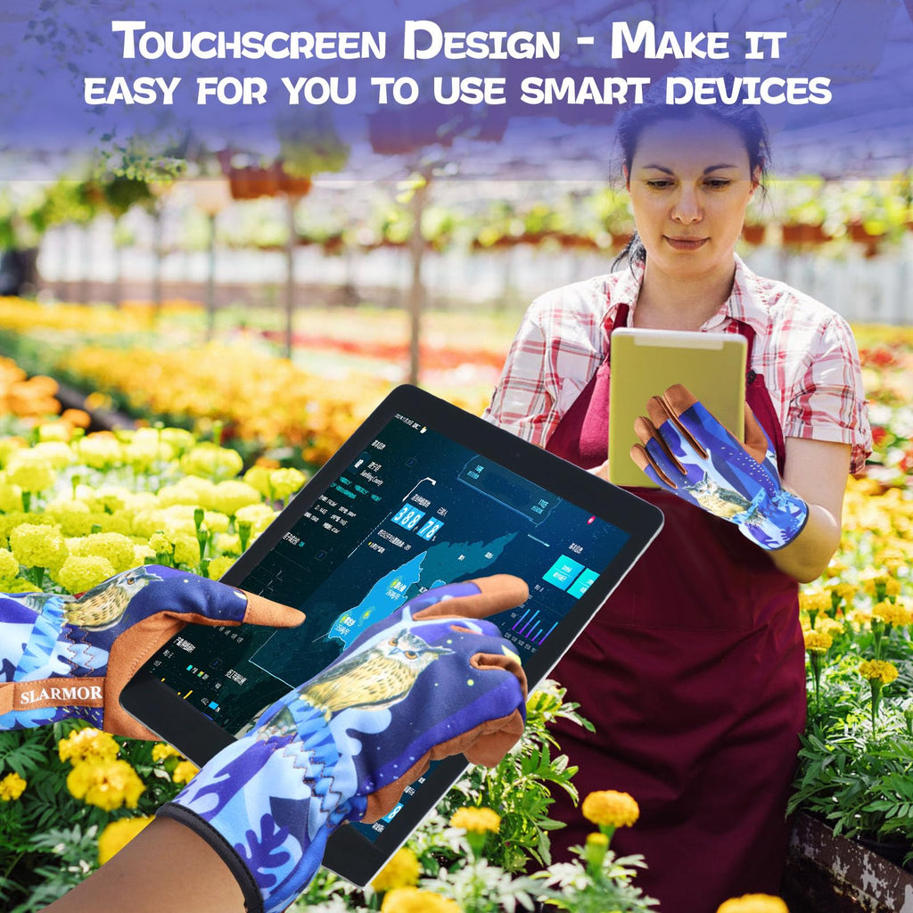 Women's-Gardening-Gloves Thoughtful Gardening-Gifts-for-Women, Microfiber Material With Touchscreen Function, Ideal For Garden Work, Cleaning, Camping & Landscaping