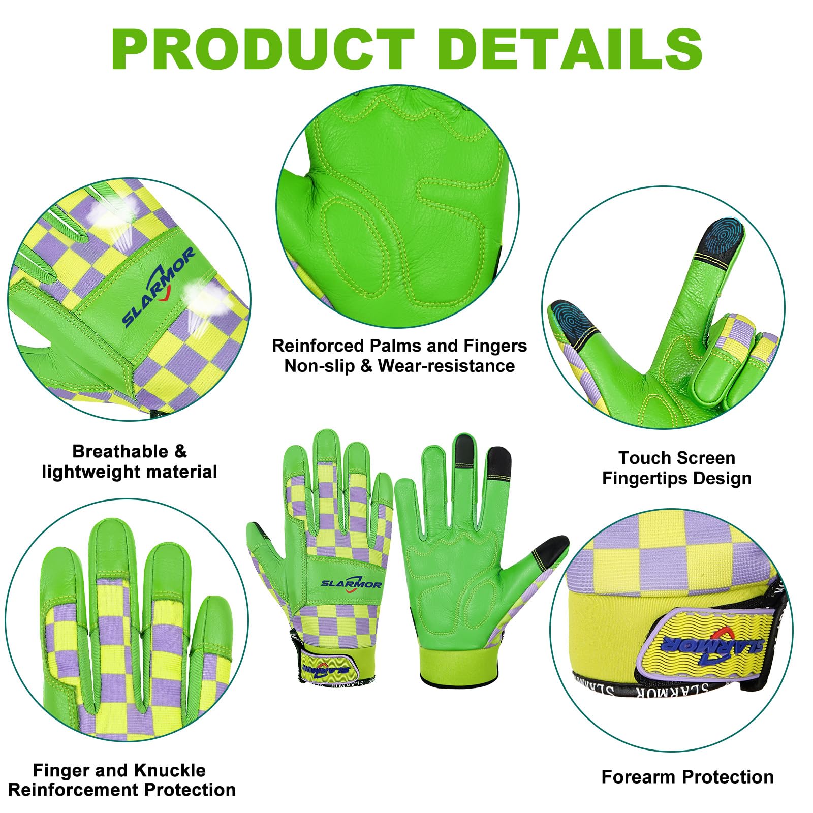 Women's-Gardening-Gloves Thoughtful Gardening-Gifts-for-Women, Microfiber Material With Touchscreen Function, Ideal For Garden Work, Cleaning, Camping & Landscaping