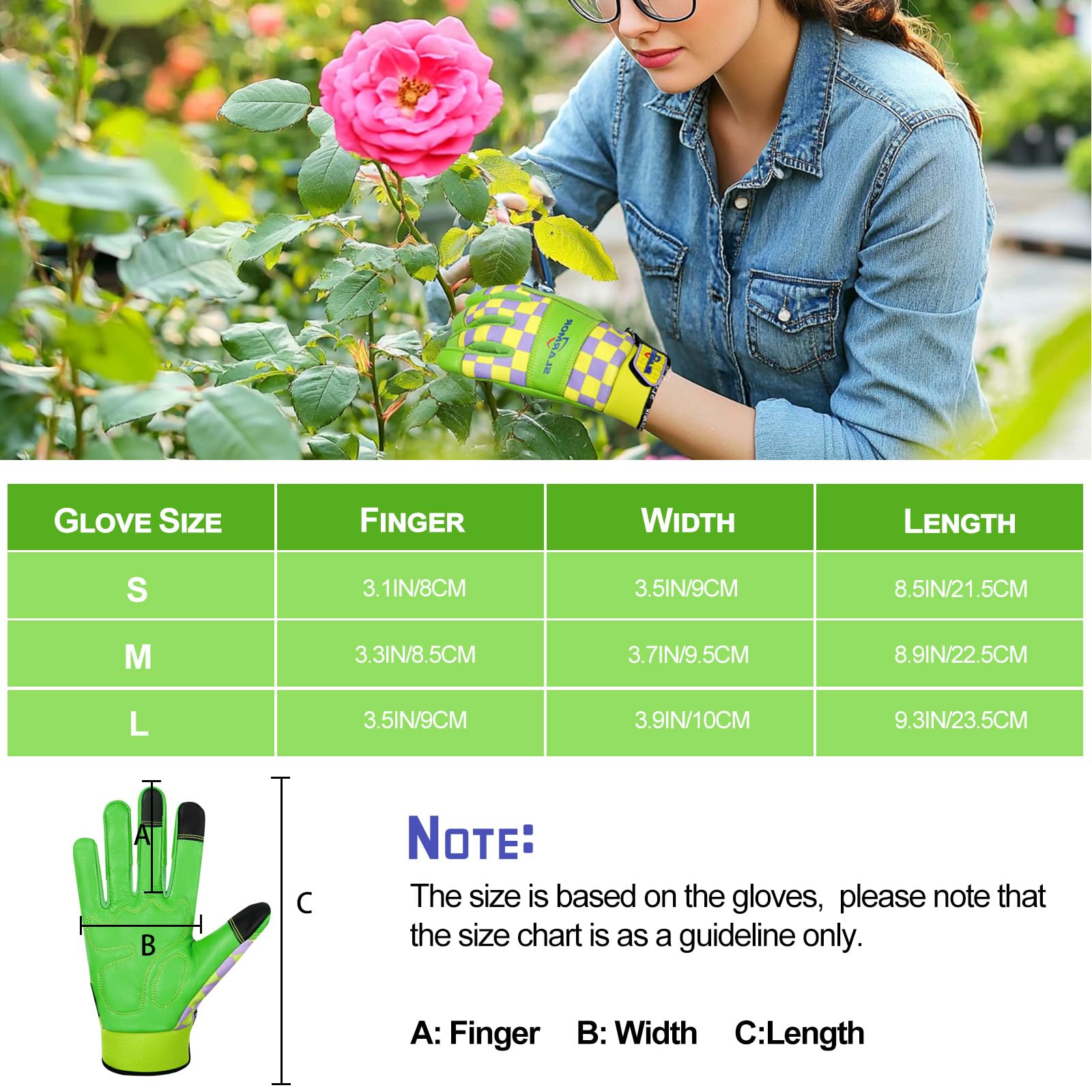 Women's-Gardening-Gloves Thoughtful Gardening-Gifts-for-Women, Microfiber Material With Touchscreen Function, Ideal For Garden Work, Cleaning, Camping & Landscaping