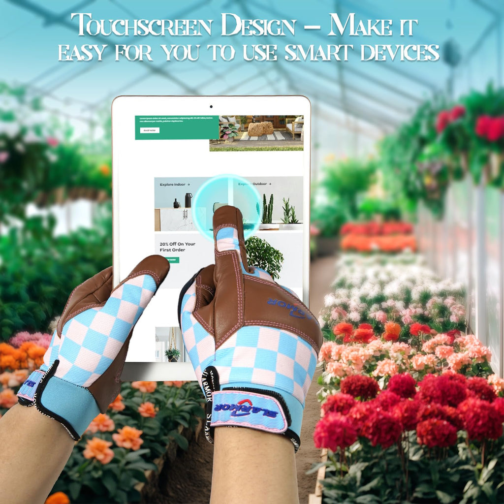 Women's-Gardening-Gloves Thoughtful Gardening-Gifts-for-Women, Microfiber Material With Touchscreen Function, Ideal For Garden Work, Cleaning, Camping & Landscaping