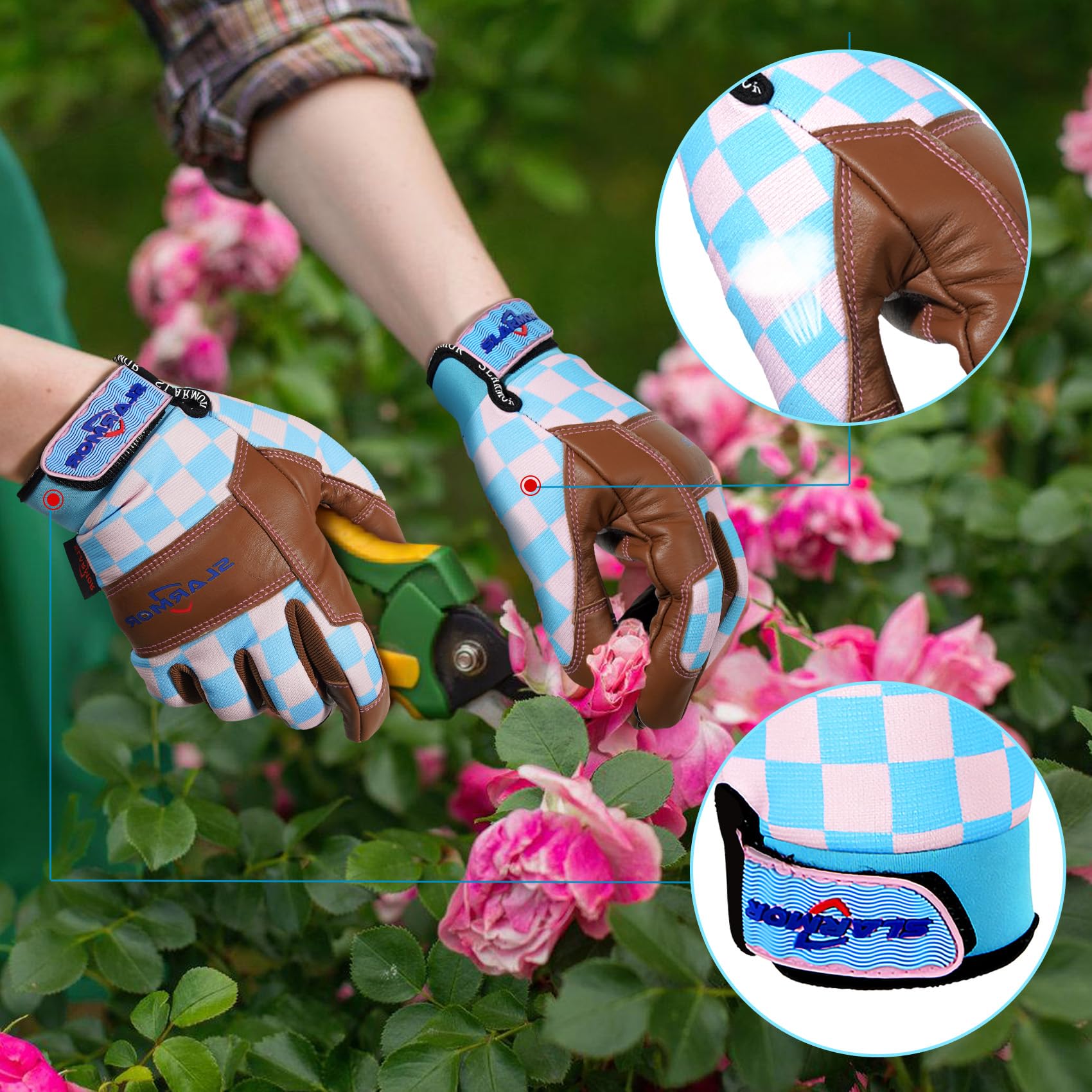 Women's-Gardening-Gloves Thoughtful Gardening-Gifts-for-Women, Microfiber Material With Touchscreen Function, Ideal For Garden Work, Cleaning, Camping & Landscaping