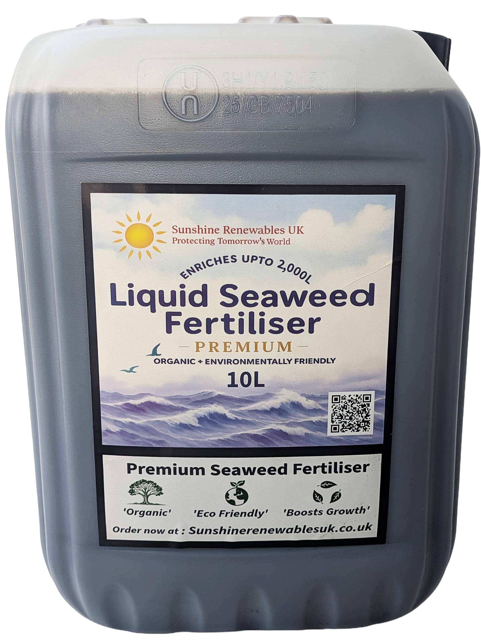 Seaweed Fertiliser Premium Liquid (1:200) 5L – Organic Plant Feed for Vegetables, Flowers, Lawns & Shrubs – Sunshine Renewables UK