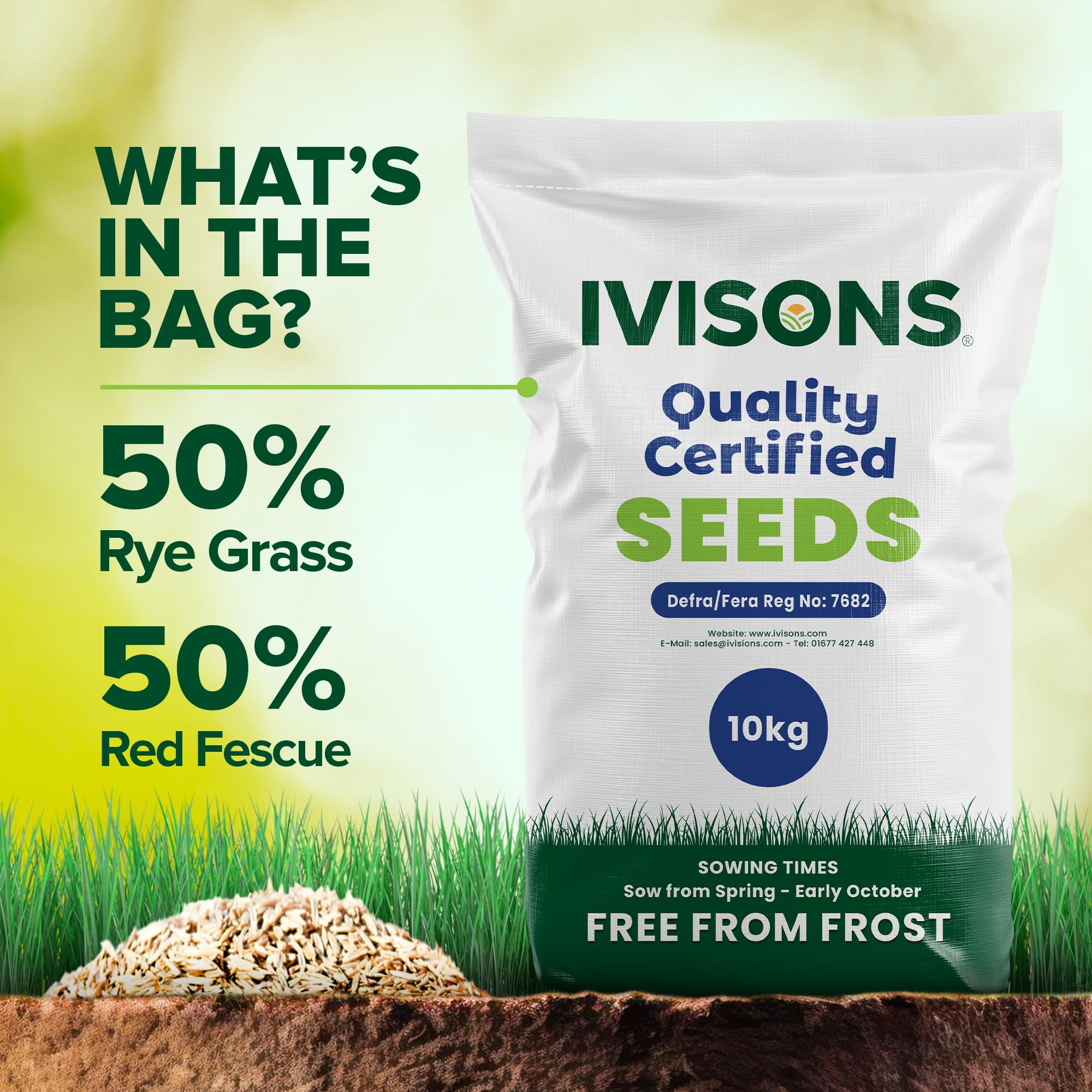 Grassias Premium Hard Wearing Grass Seed – 5KG Premium Quality Lawn Seed for Overseeding & New Lawns – Pet Friendly - Perfect Grass Seeds for UK Lawns - Defra Approved Lawn Seeds