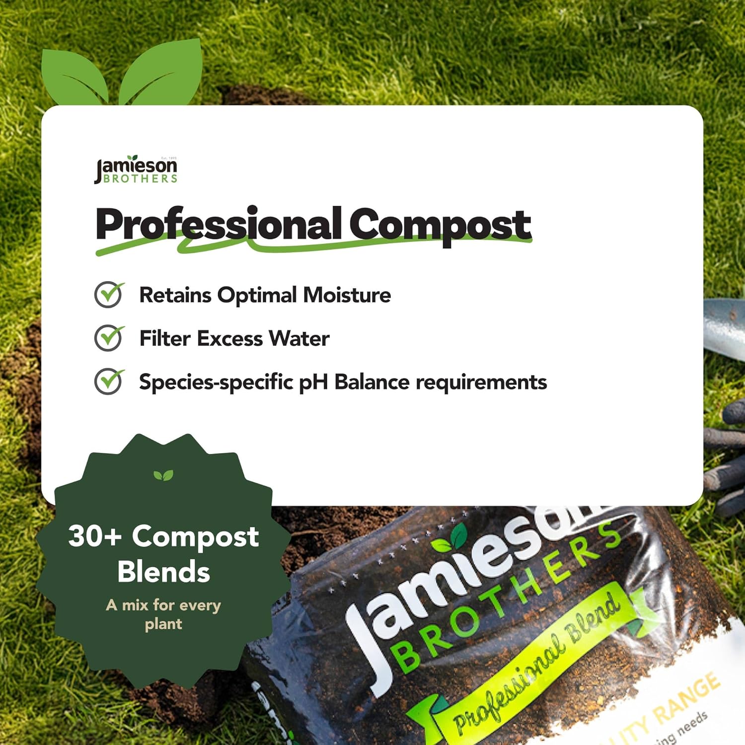 Seed Sowing, Cutting & Planting Compost 60L - Specially Formulated For Germinating Seedlings & Planting Cuttings - Professional Blend which has 6 months feeding as standard - By Jamieson Brothers