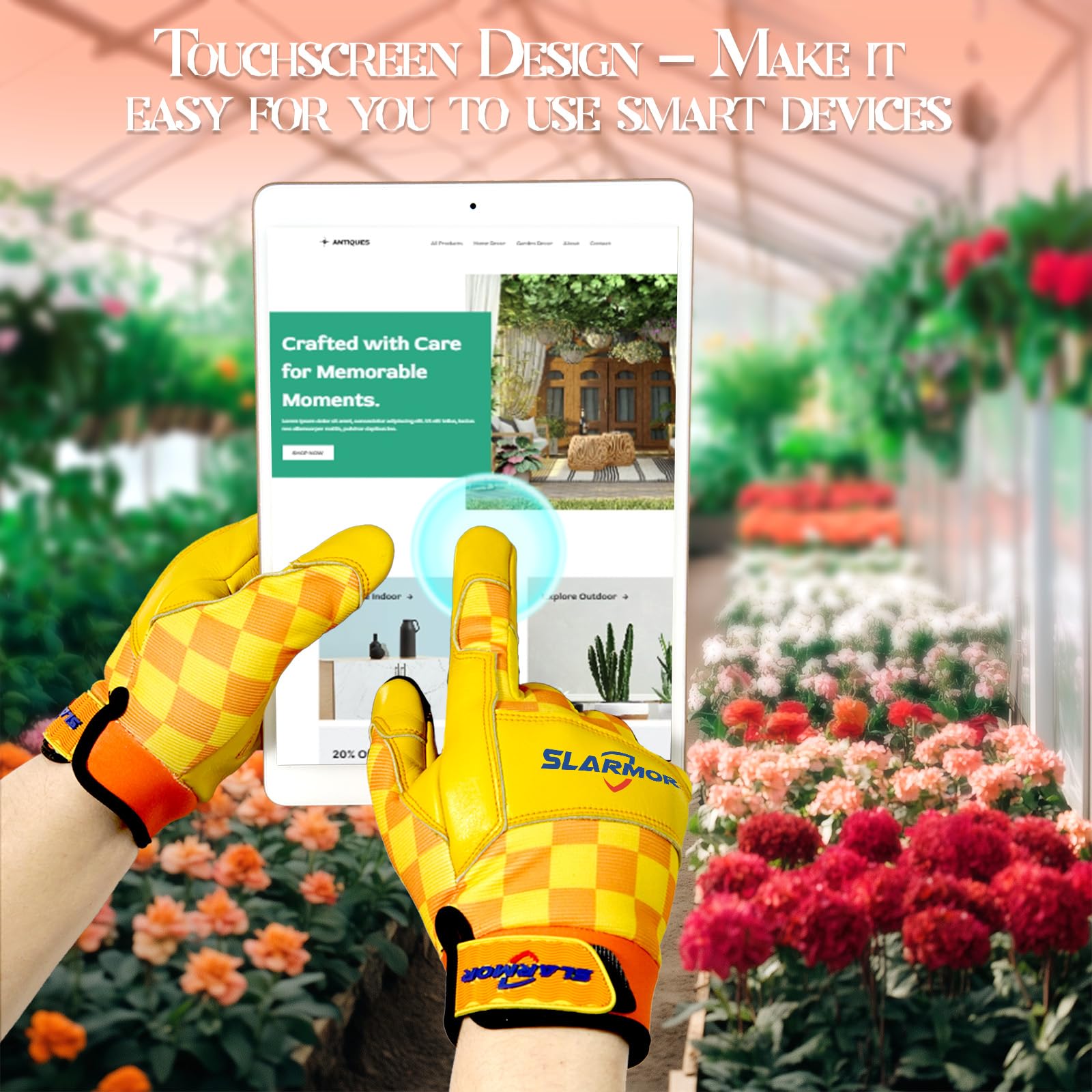 Women's-Gardening-Gloves Thoughtful Gardening-Gifts-for-Women, Microfiber Material With Touchscreen Function, Ideal For Garden Work, Cleaning, Camping & Landscaping