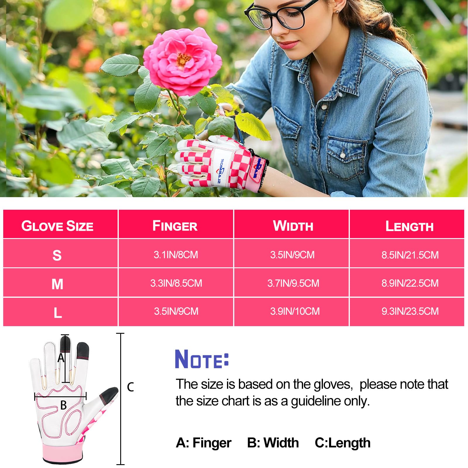 Women's-Gardening-Gloves Thoughtful Gardening-Gifts-for-Women, Microfiber Material With Touchscreen Function, Ideal For Garden Work, Cleaning, Camping & Landscaping