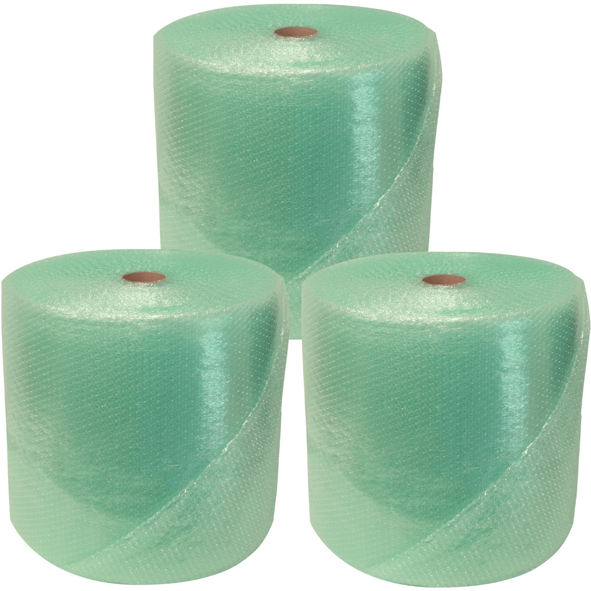 Globe Packaging 500mm x 50m Green Biodegradable Bubble Wrap Roll with Small Air Bubbles - Cushioning & Protection Packaging for Moving House, Ecommerce and Storage