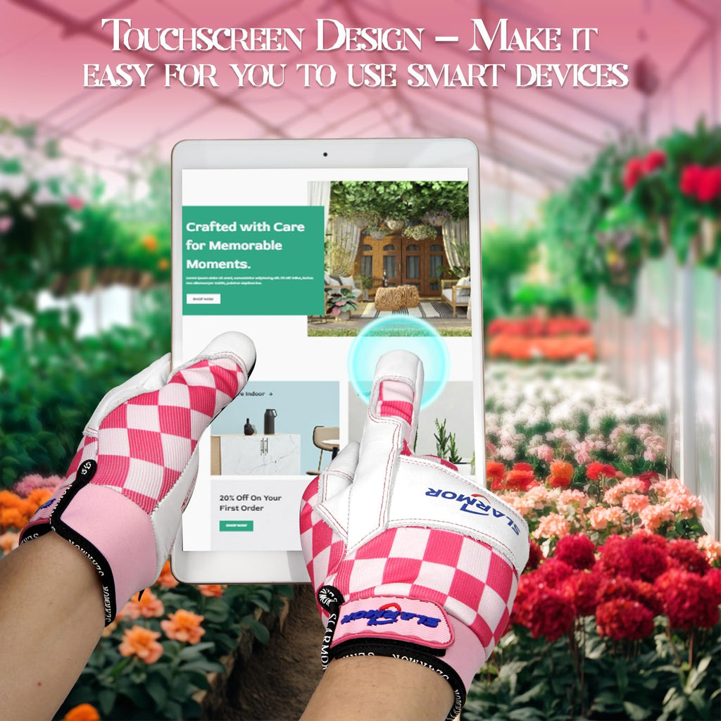 Women's-Gardening-Gloves Thoughtful Gardening-Gifts-for-Women, Microfiber Material With Touchscreen Function, Ideal For Garden Work, Cleaning, Camping & Landscaping
