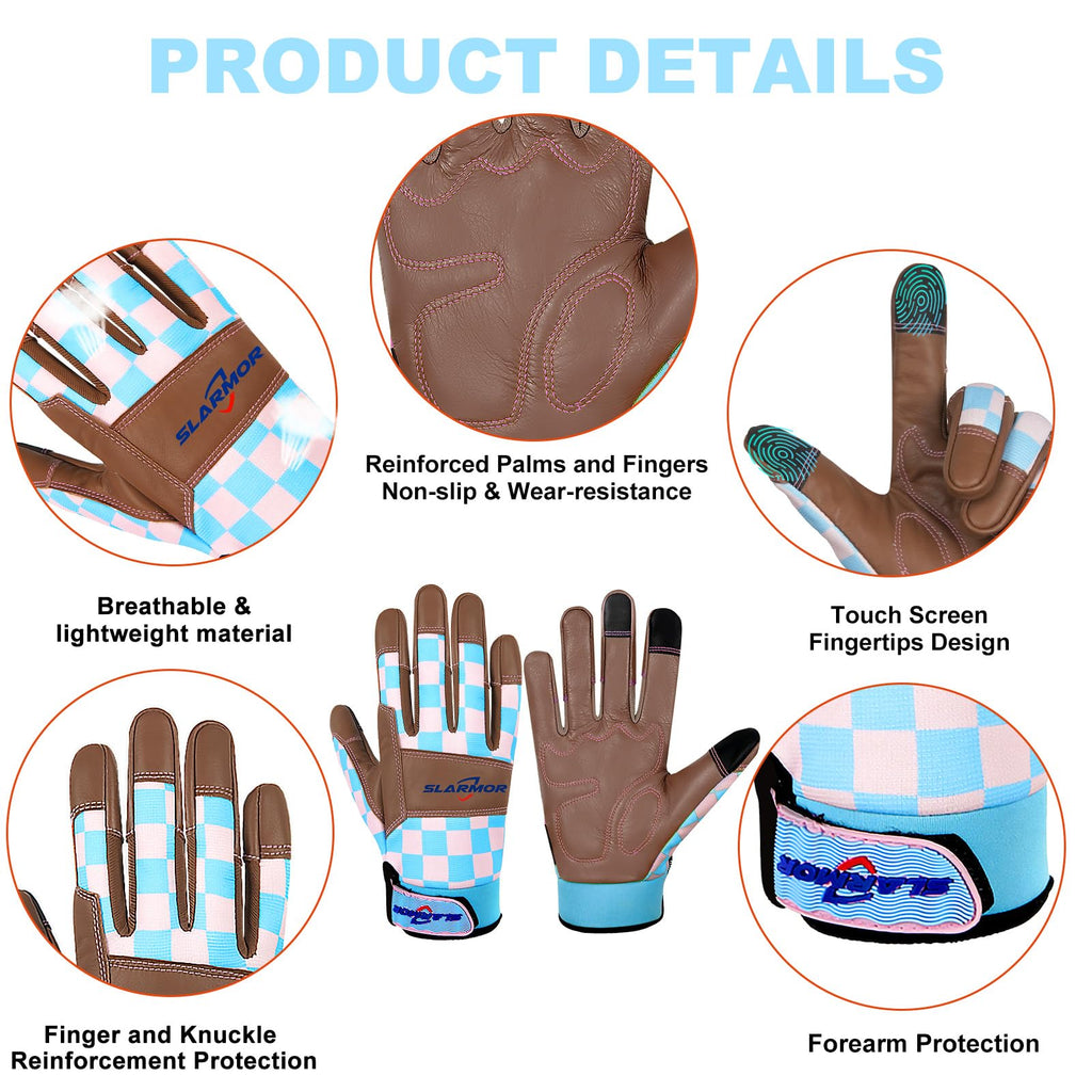 Women's-Gardening-Gloves Thoughtful Gardening-Gifts-for-Women, Microfiber Material With Touchscreen Function, Ideal For Garden Work, Cleaning, Camping & Landscaping