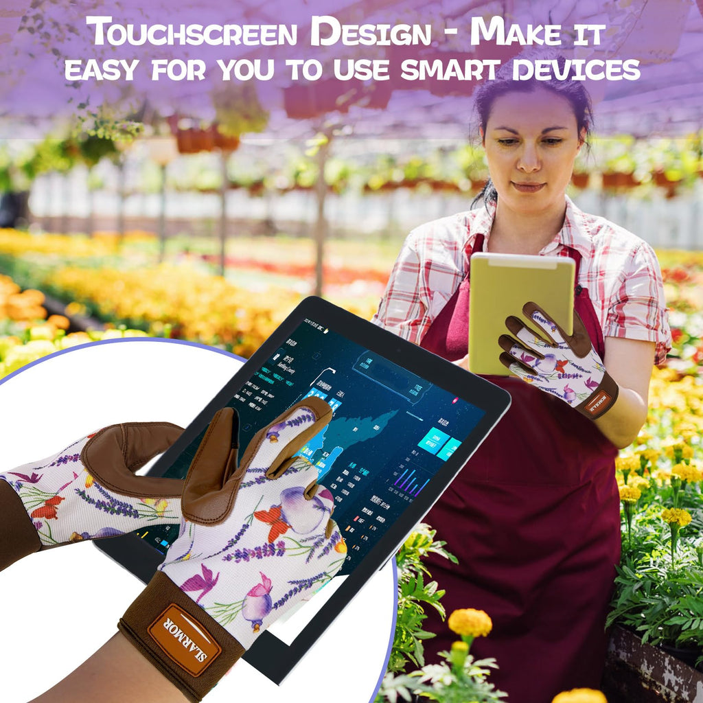Women's-Gardening-Gloves Thoughtful Gardening-Gifts-for-Women, Microfiber Material With Touchscreen Function, Ideal For Garden Work, Cleaning, Camping & Landscaping