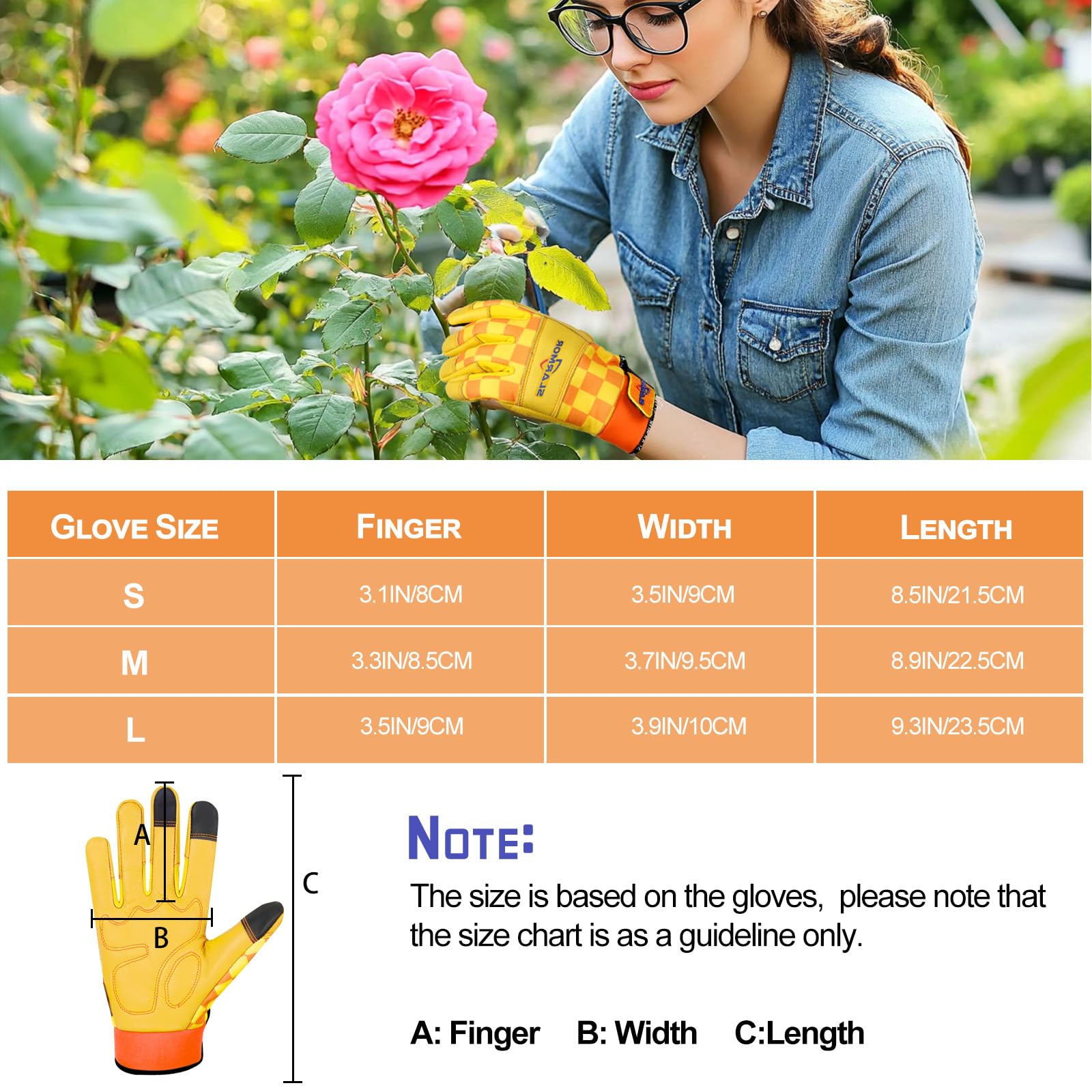 Women's-Gardening-Gloves Thoughtful Gardening-Gifts-for-Women, Microfiber Material With Touchscreen Function, Ideal For Garden Work, Cleaning, Camping & Landscaping