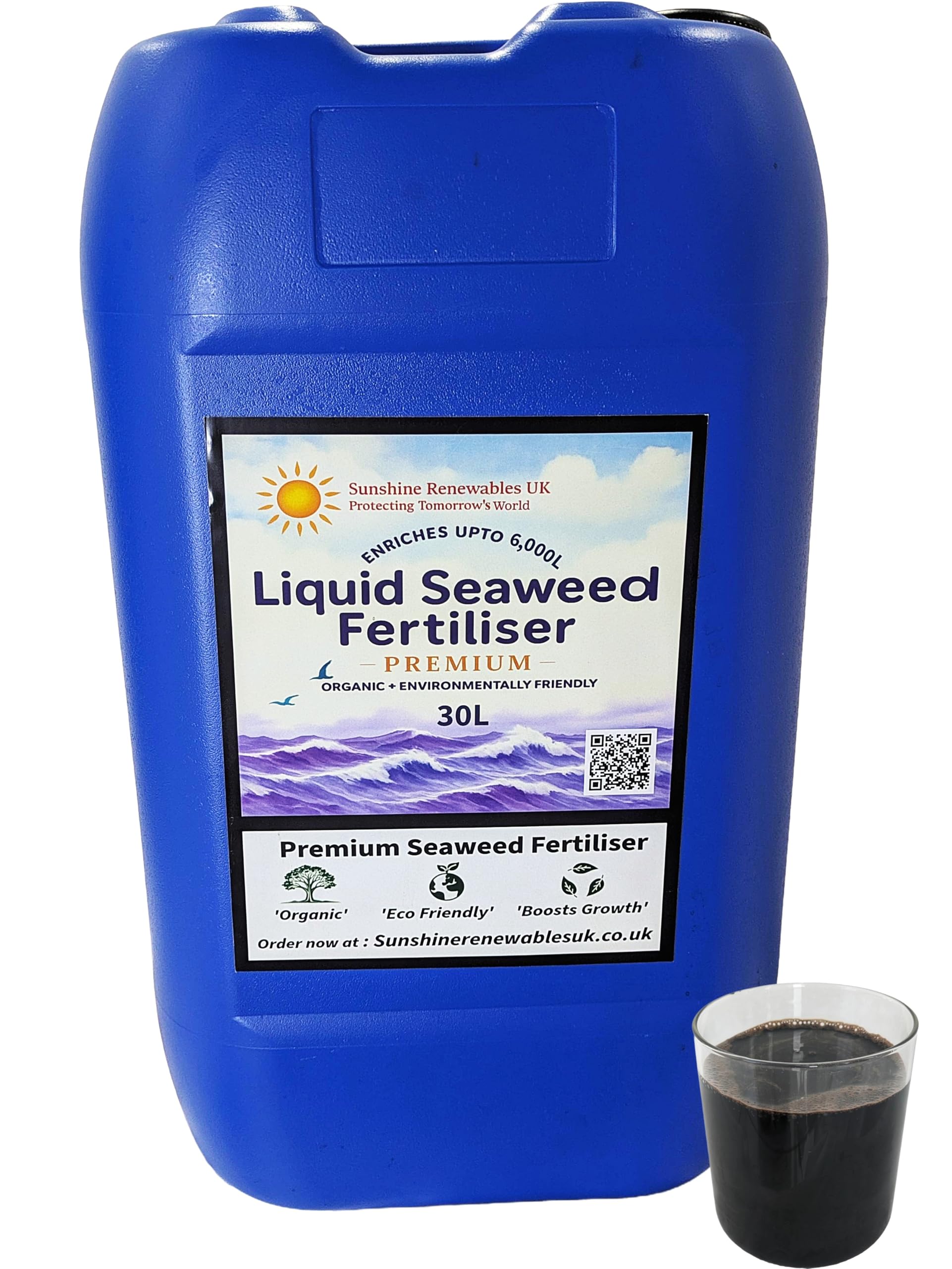 Seaweed Fertiliser Premium Liquid (1:200) 5L – Organic Plant Feed for Vegetables, Flowers, Lawns & Shrubs – Sunshine Renewables UK