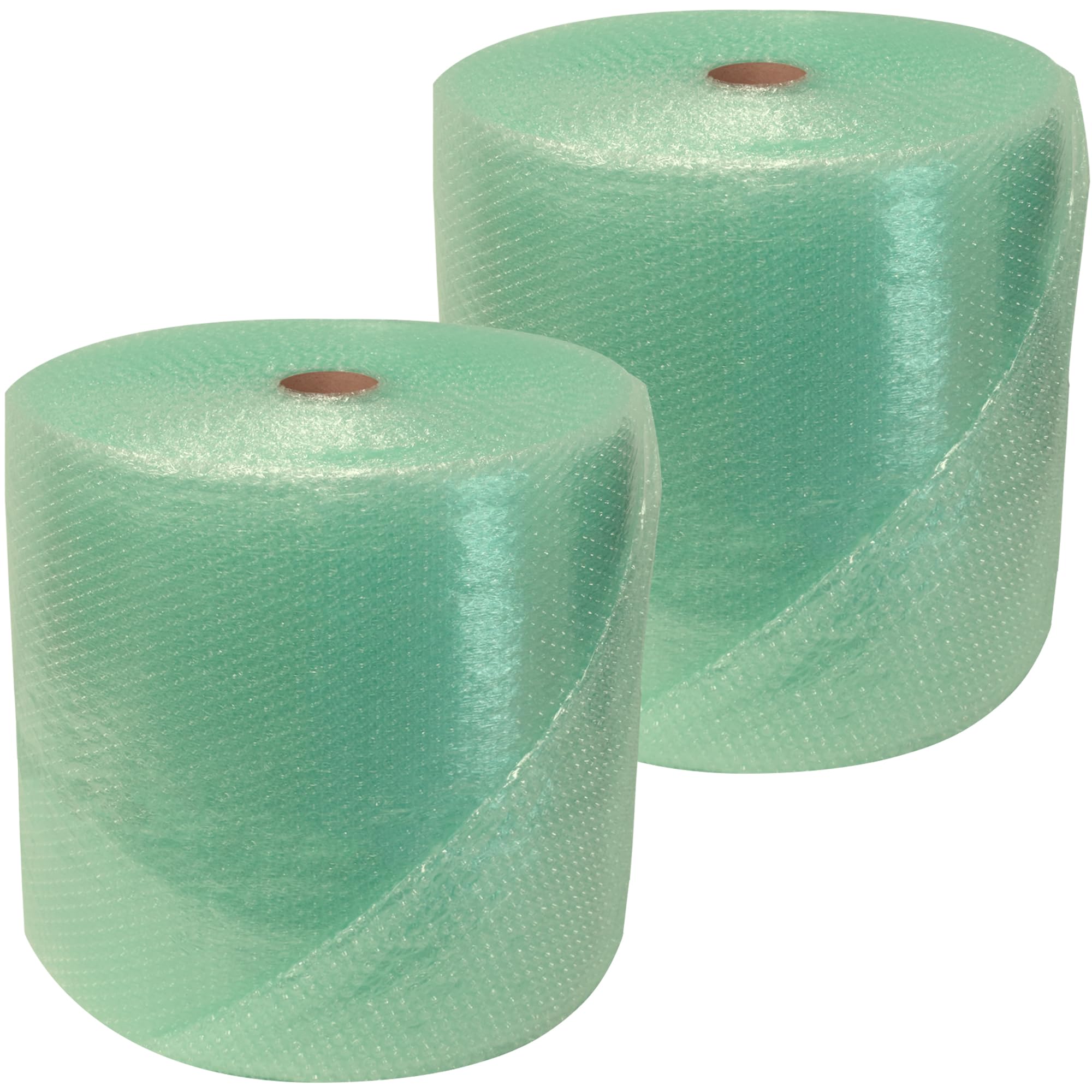 Globe Packaging 500mm x 50m Green Biodegradable Bubble Wrap Roll with Small Air Bubbles - Cushioning & Protection Packaging for Moving House, Ecommerce and Storage