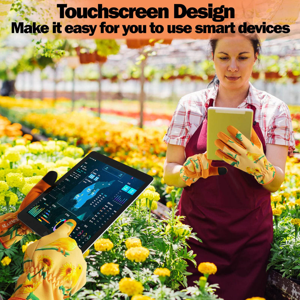 Women's-Gardening-Gloves Thoughtful Gardening-Gifts-for-Women, Microfiber Material With Touchscreen Function, Ideal For Garden Work, Cleaning, Camping & Landscaping