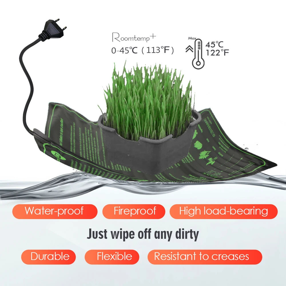 Garden Seedling Heating Mat PVC Waterproof Plants Seed Propagation Clone Starter Warmth Pad for Nursery Growth